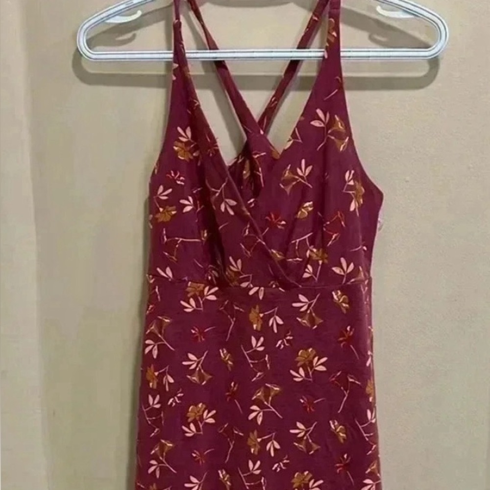 Patagonia Red Sheath Dress Sleeveless Halter Midi - Picture 7 of 9